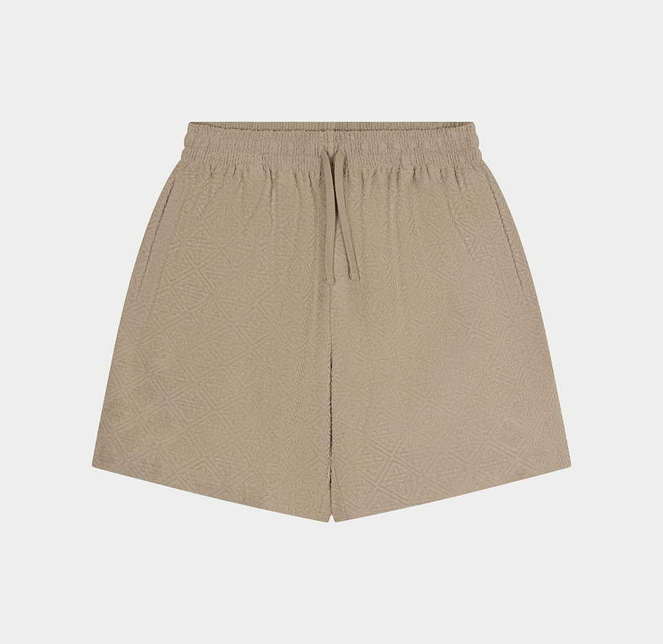 TOWELLING JACQUARD EMBLEM SHORTS