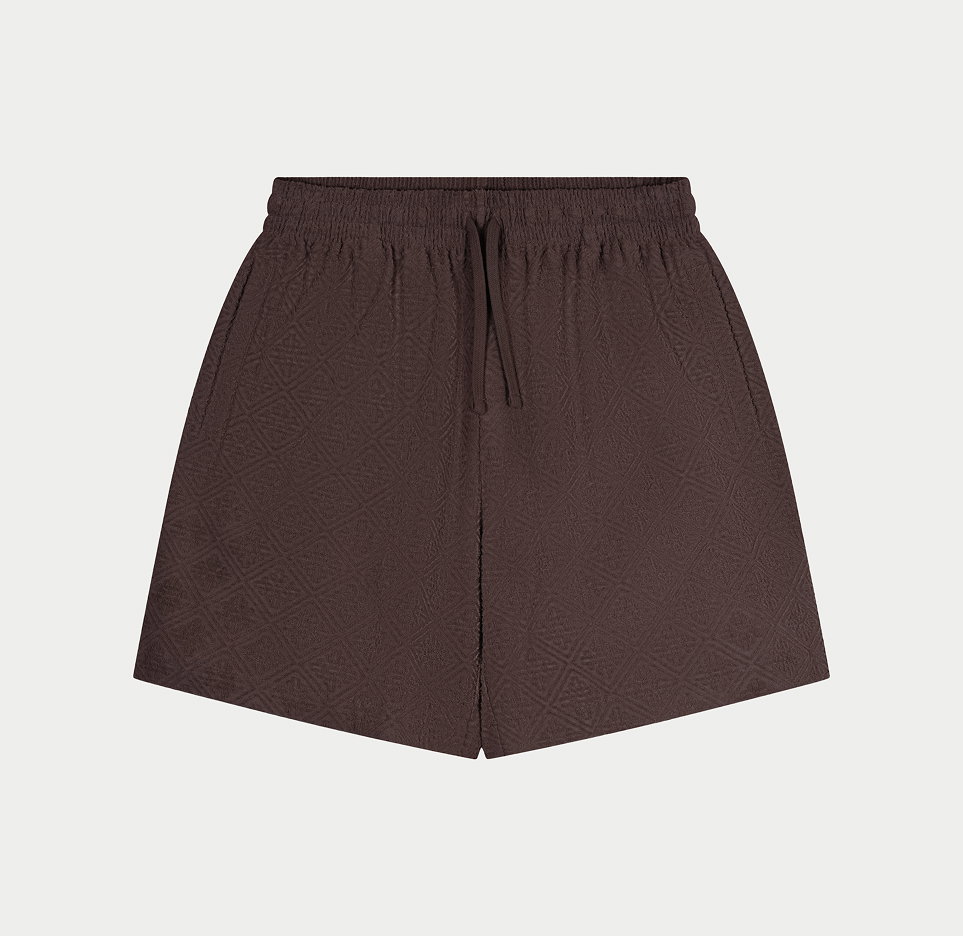TOWELLING JACQUARD EMBLEM SHORTS