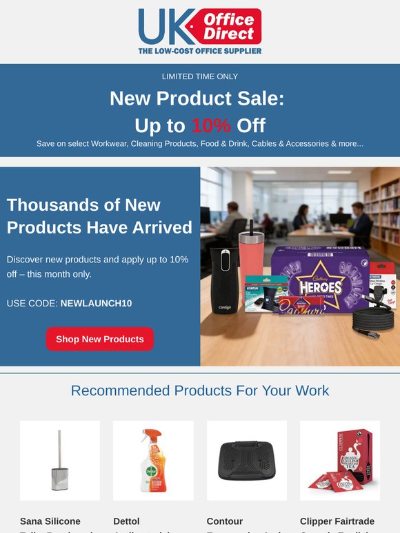 Enjoy 10% off thousands of new products just added