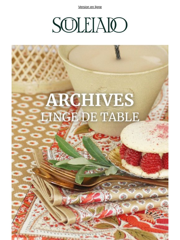 📣 VENTES ARCHIVES LINGE DE TABLE
