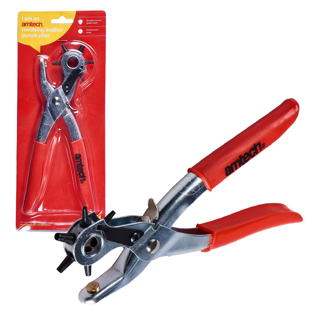 Amtech Revolving Canvas, Leather, Soft Plastics and Textile Hole Punch Plier  - £7.99 delivered