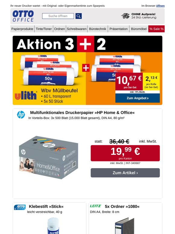 3+2 Aktion: Müllbeutel - Vorrat auffüllen & sparen!
