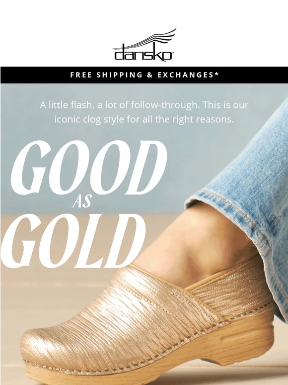 NEW DROP: Gold Pro Clogs