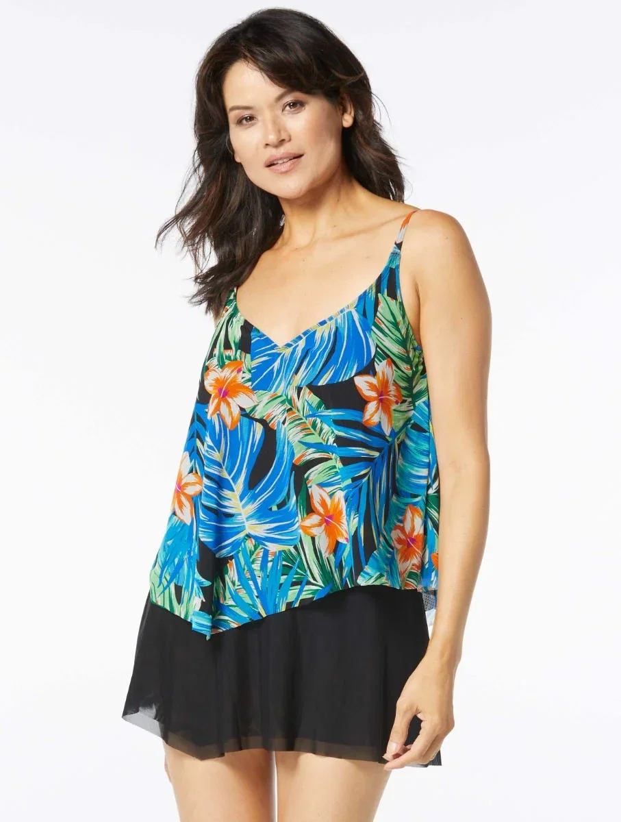 Image of Coco Reef Captivate Bra Sized Underwire Tankini Top - Paradise Garden
