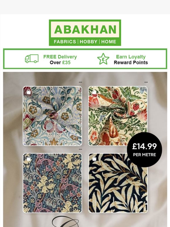 BRAND NEW! William Morris Fabrics