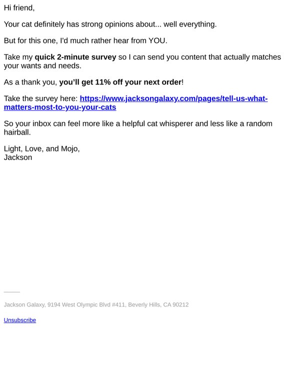 Can I Ask You Something? (11% off if you answer)