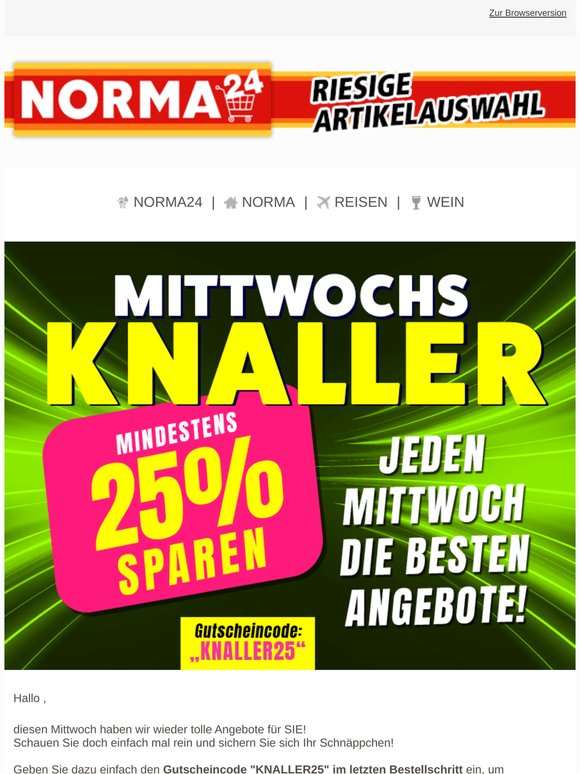 Sichern Sie sich die Mittwochsknaller! 😍