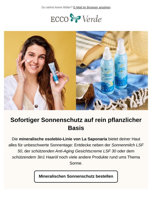 Ab in die Sonne! ☀️ Mit Sonnenschutz von La Saponaria 😎