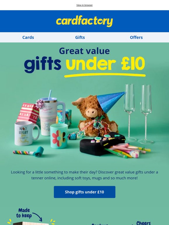 Terrific gifts for under a tenner! 😱