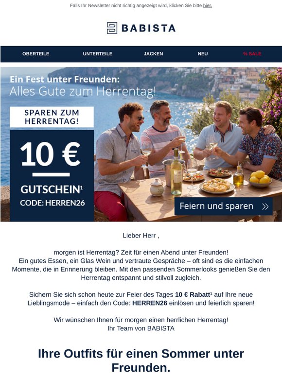 Sparen zum Herrentag!