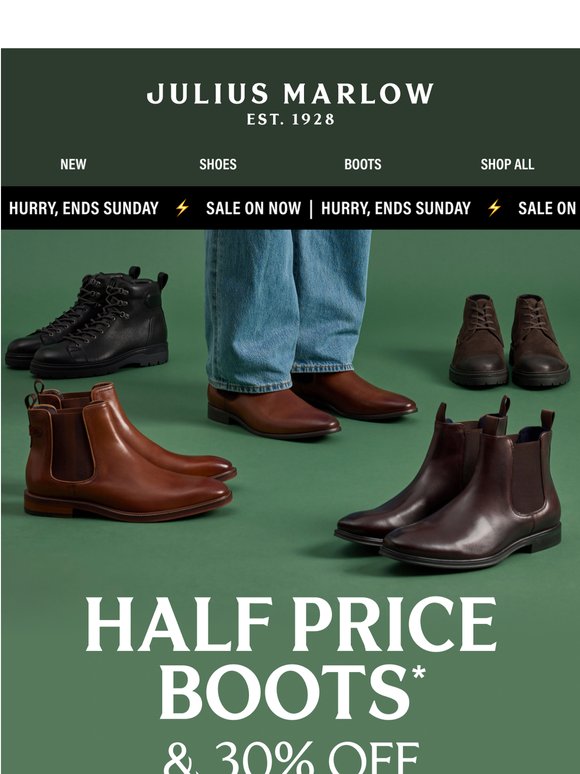50% Off Boots + 30% Off More!