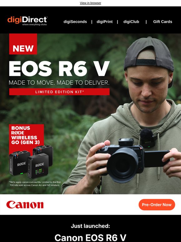 Just launched: Canon EOS R6 V & RF 20-50mm f/4L USM PZ