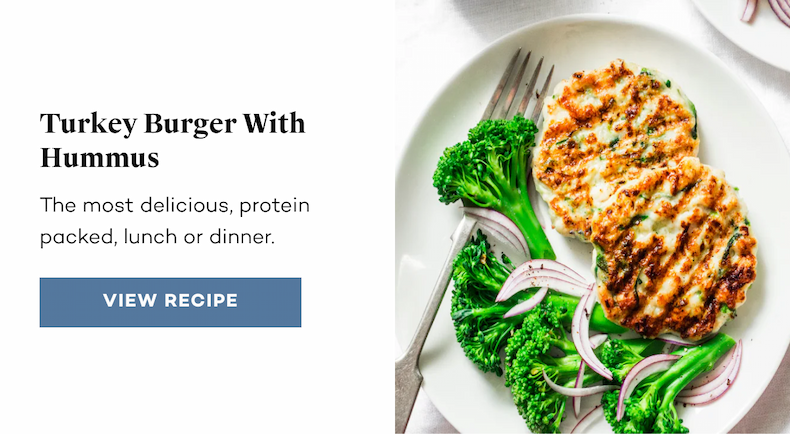 Turkey Burger With Hummus