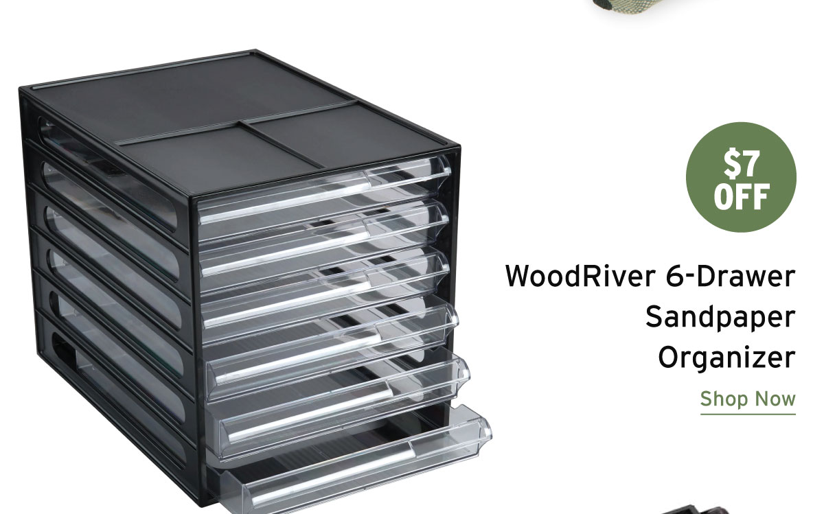 WoodRiver Six Drawer Sandpaper Organizer