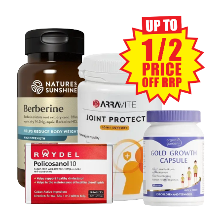 Up to ½ price off RRP Vitamins & supplements range