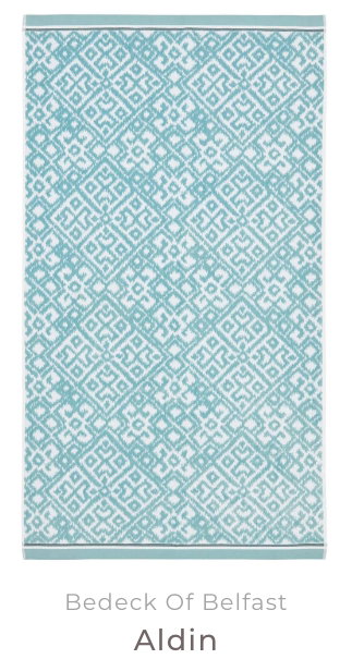 Bedeck of Belfast Aldin Towels in Celadon