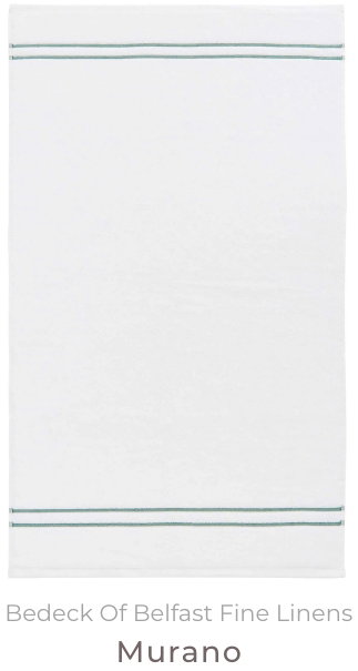 Bedeck of Belfast Fine Linens Murano Towels in Celadon