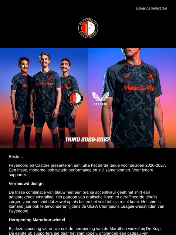 FEYENOORD X CASTORE DERDE TENUE 2026-2027