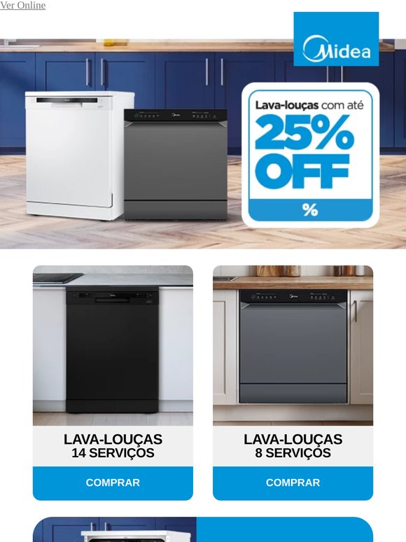 Até 25% OFF para nunca mais lavar louça 🫧