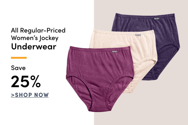 All Regular-Priced Women's Jockey Underwear Save 25%