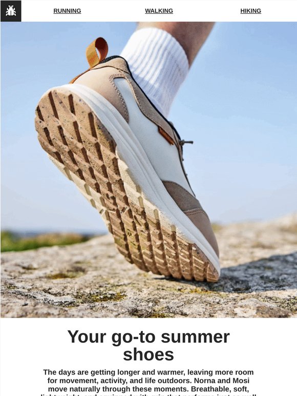 Shoes for long summer days