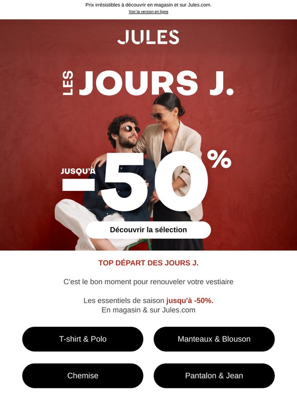 —, jusqu'à -50% : les Jours J sont lancés !