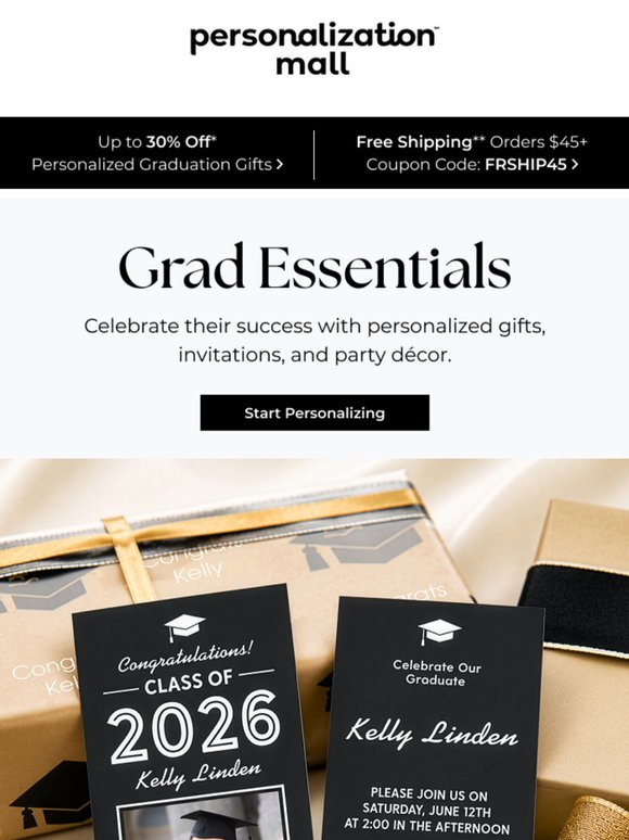Thoughtful Grad Gifts Are Personalized
