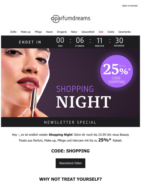Bis zu -25% ✨ Shopping Night, let's go!