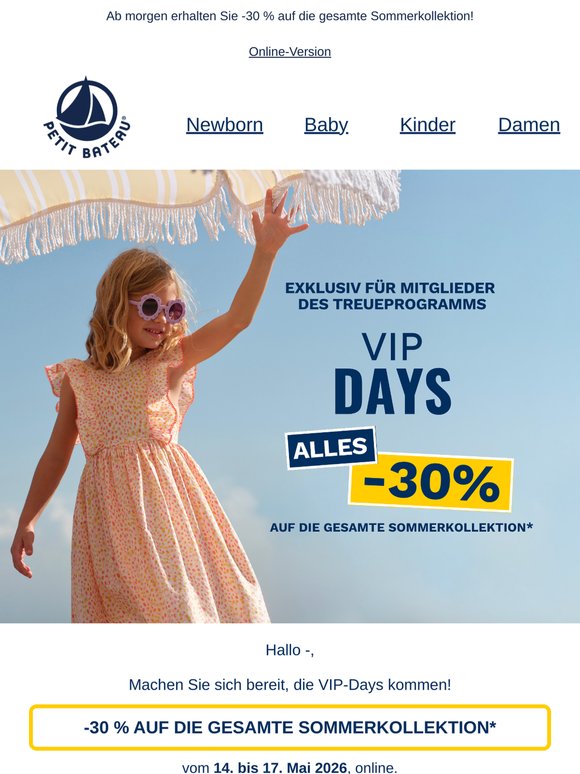 🛒— ,bereiten Sie schon jetzt Ihren Einkaufskorb für die VIP-Days vor!
