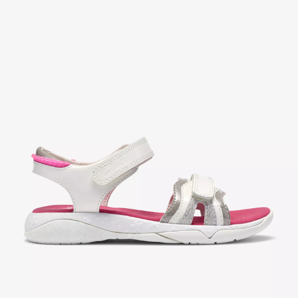 Clarks Children's Osian Brill Kid White Combination