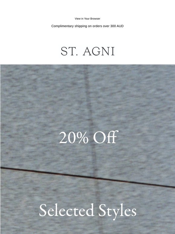 20% Off — Starts Now