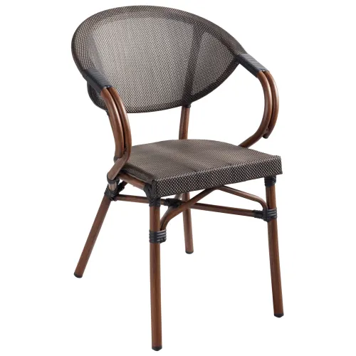 Outdoor Bistrostuhl Rimalia mit Armlehne