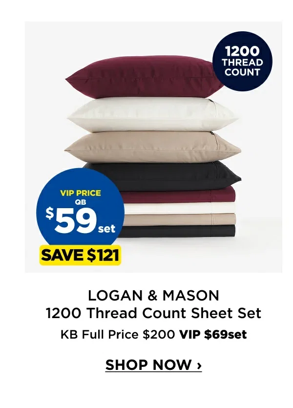 LOGAN & MASON 1200 Thread Count Sheet Set