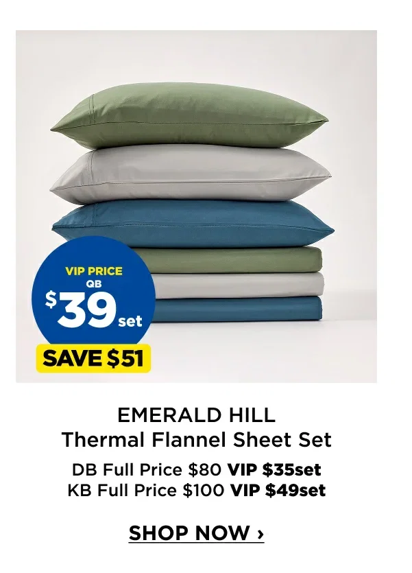 EMERALD HILL Thermal Flannel Sheet Set