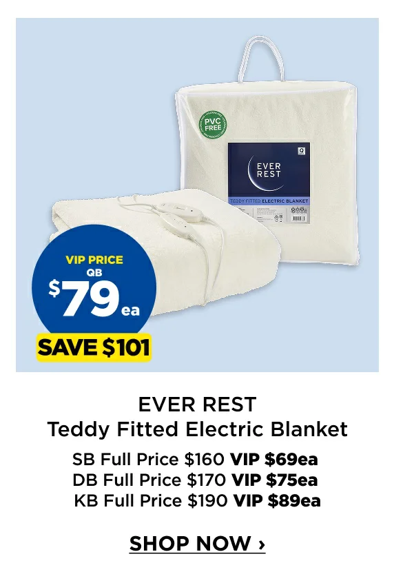 EVER REST Teddy Fitted Electric Blanket
