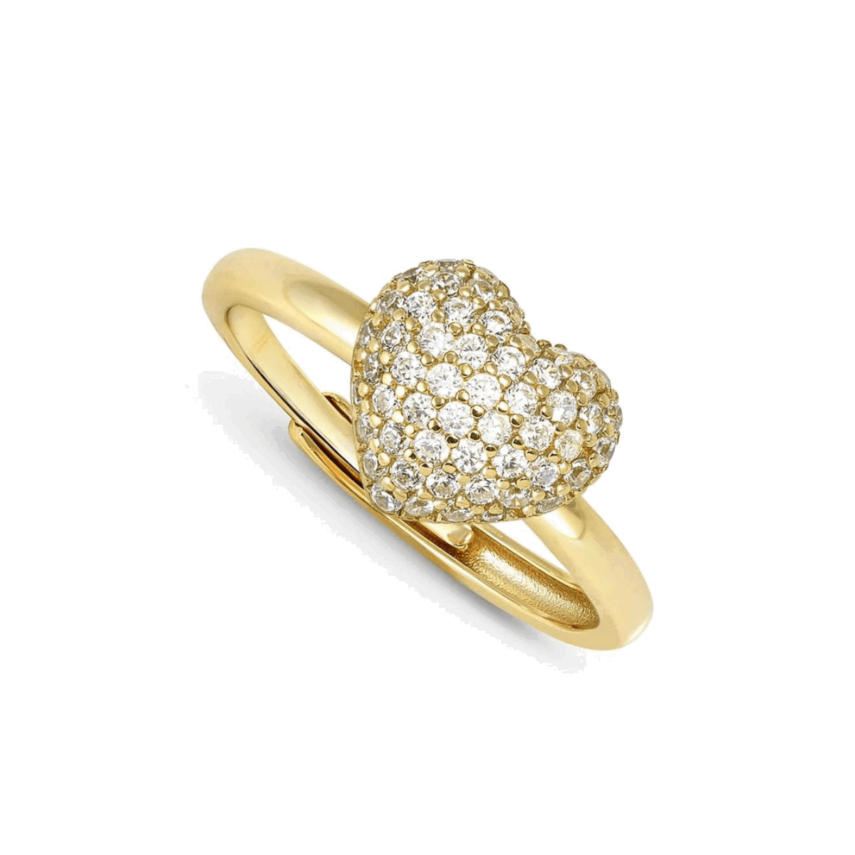 Nomination Gold Lifepoetry White Pavé Heart Ring
