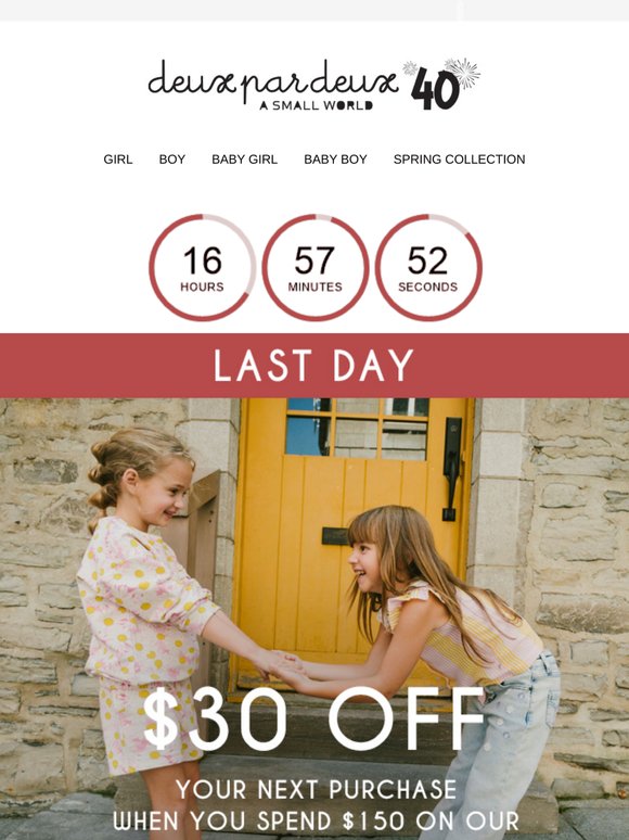 LAST CHANCE⏰ Get your $30 discount