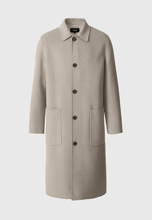BECKETT-HB Balmacaan Wool Overcoat for Men