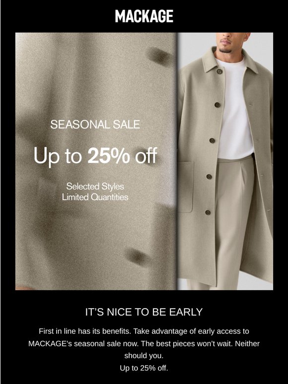 Here’s Your Chance: Sneak In Early to Our Sale