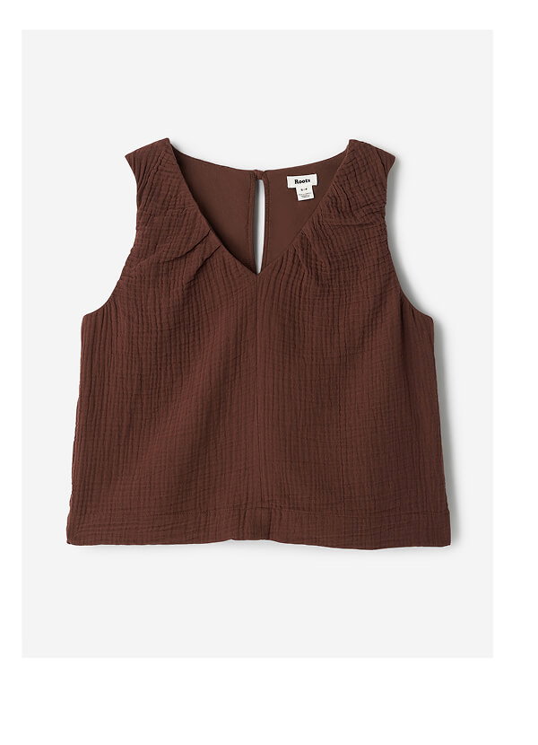 Isla Cotton Gauze Gathered Tank