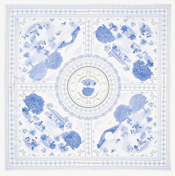 Toile De Jouy Silk Scarf