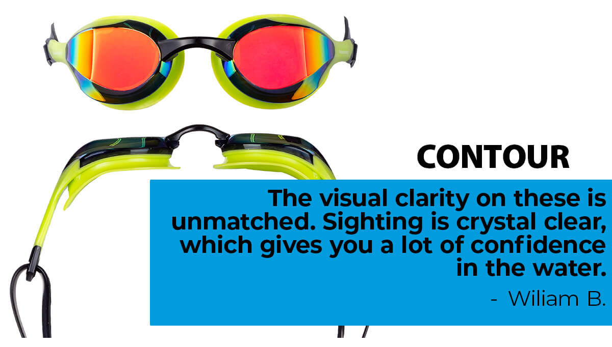 Contour Review: The visual clarity on these is unmatched. Sighting is cyrstal clear, which gives you a lot of confidence in the water. 