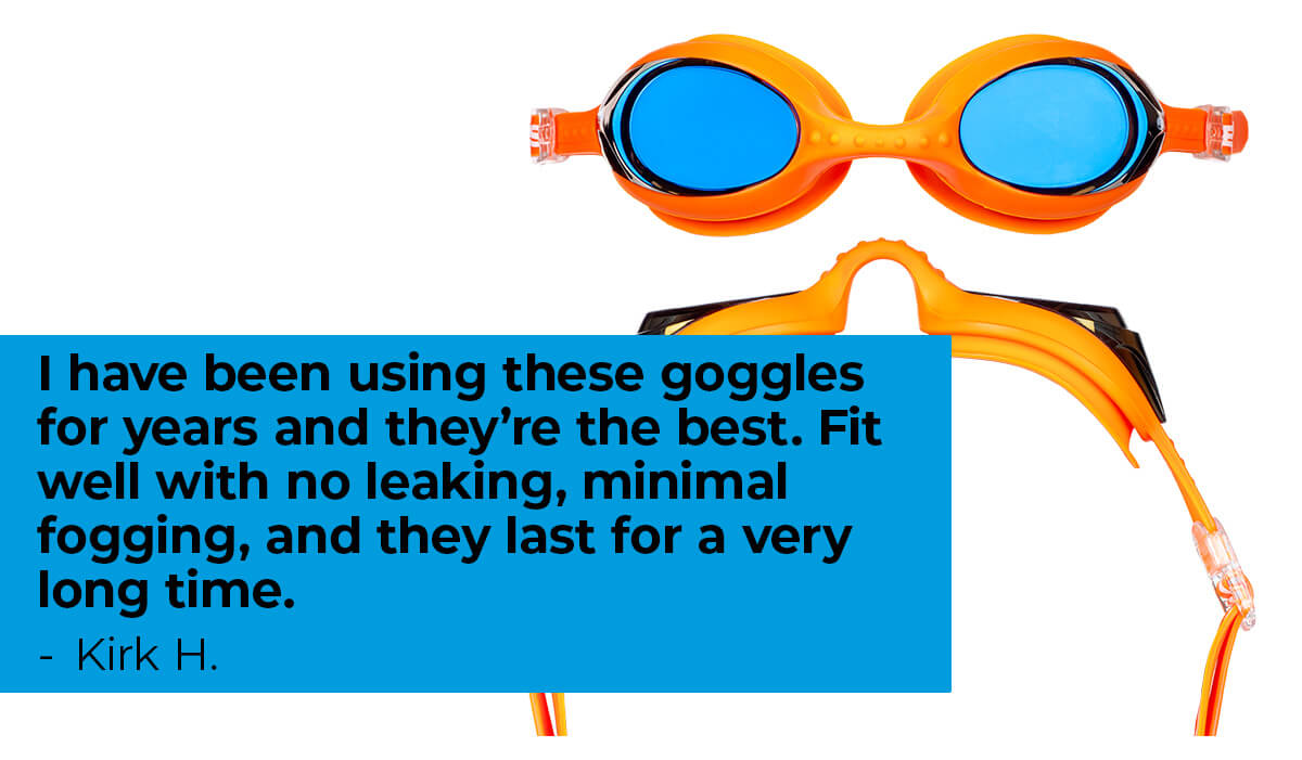 Element Review: I have been using these goggles for years and they're the best. Fit well with no leaking, minimal fogging, and they last for a very long time. 