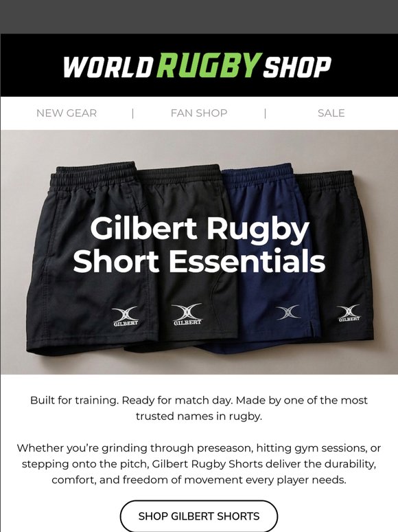 Rugby Essentials Inside: Gilbert Rugby Shorts
