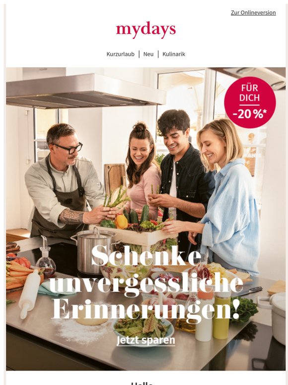 —, Dein Rabatt wartet!