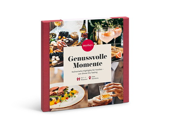 Die Geschenkbox "Genussvolle Momente" ist abgebildet.