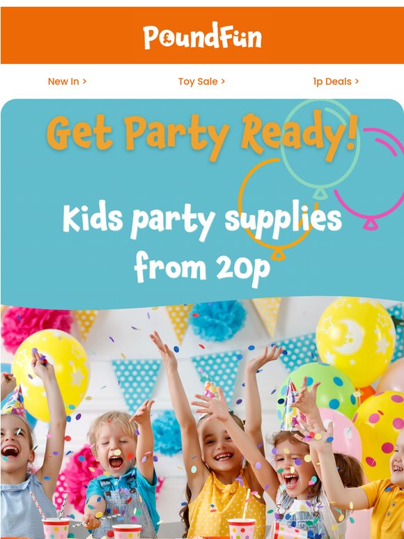 Kids Party Supplies from 20p