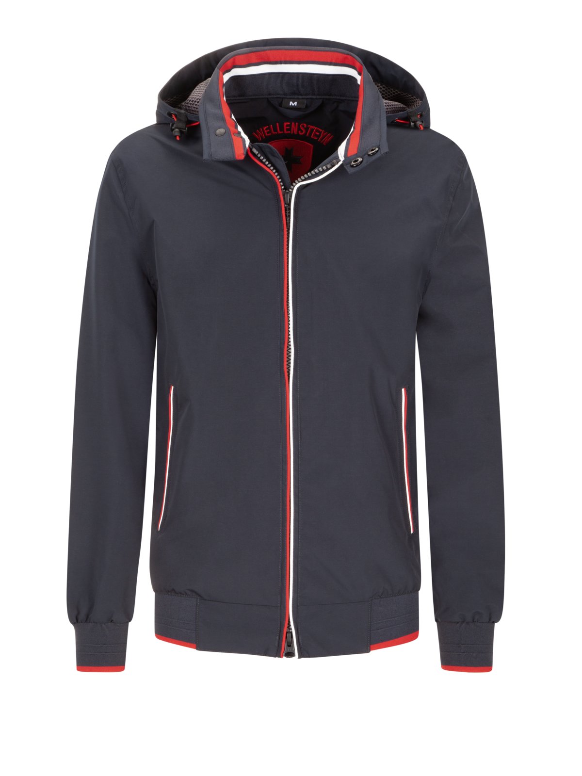Regenfeste Outdoorjacke mit abnehmbarer Kapuze