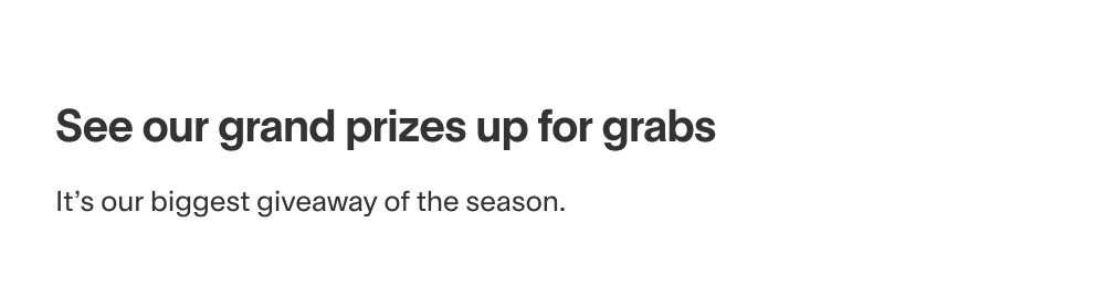 Grand prizes