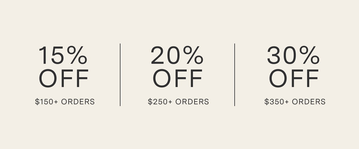 15% off. 20% off. 30% off.